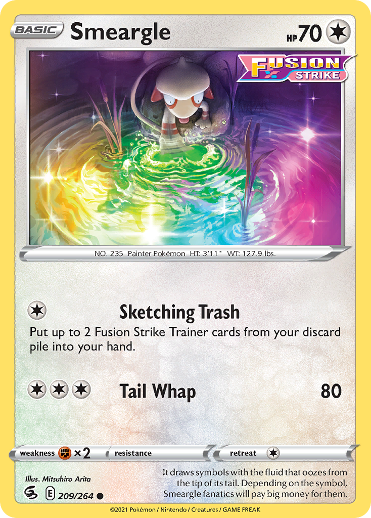 Smeargle 209/264 Common card from Fusion Strike