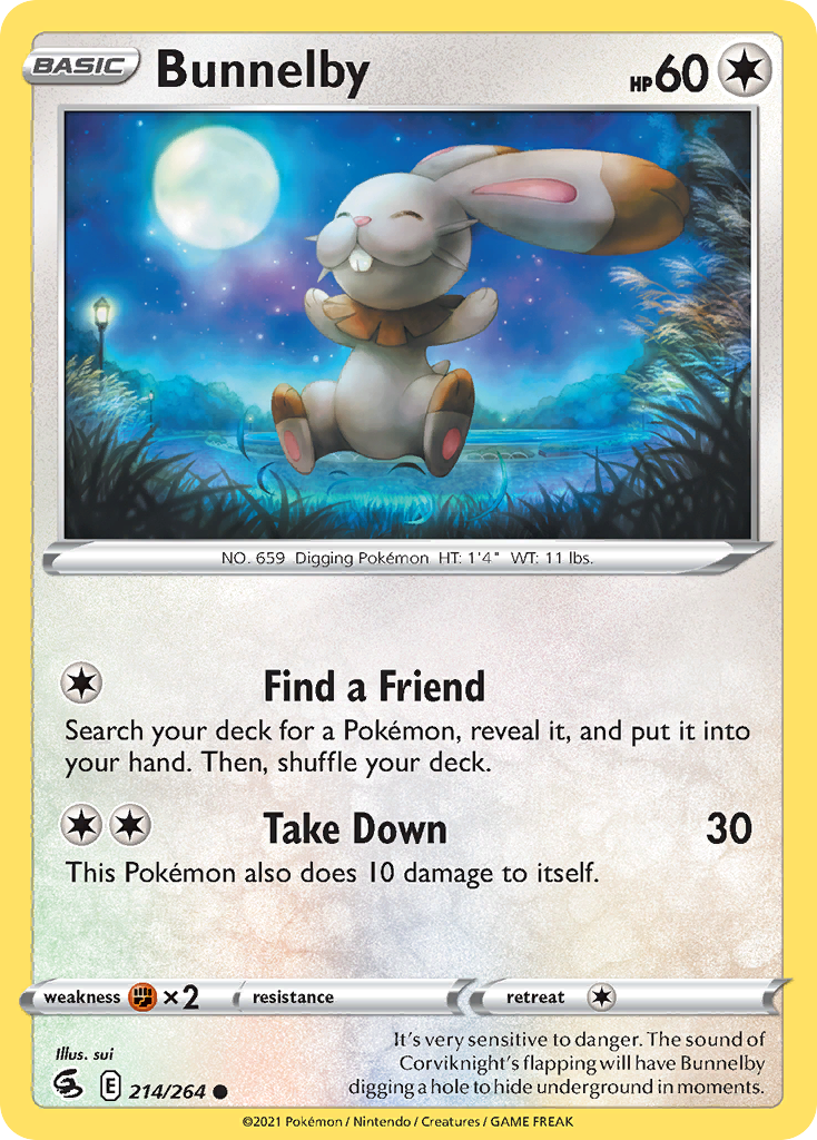 Bunnelby 214/264 Common card from Fusion Strike
