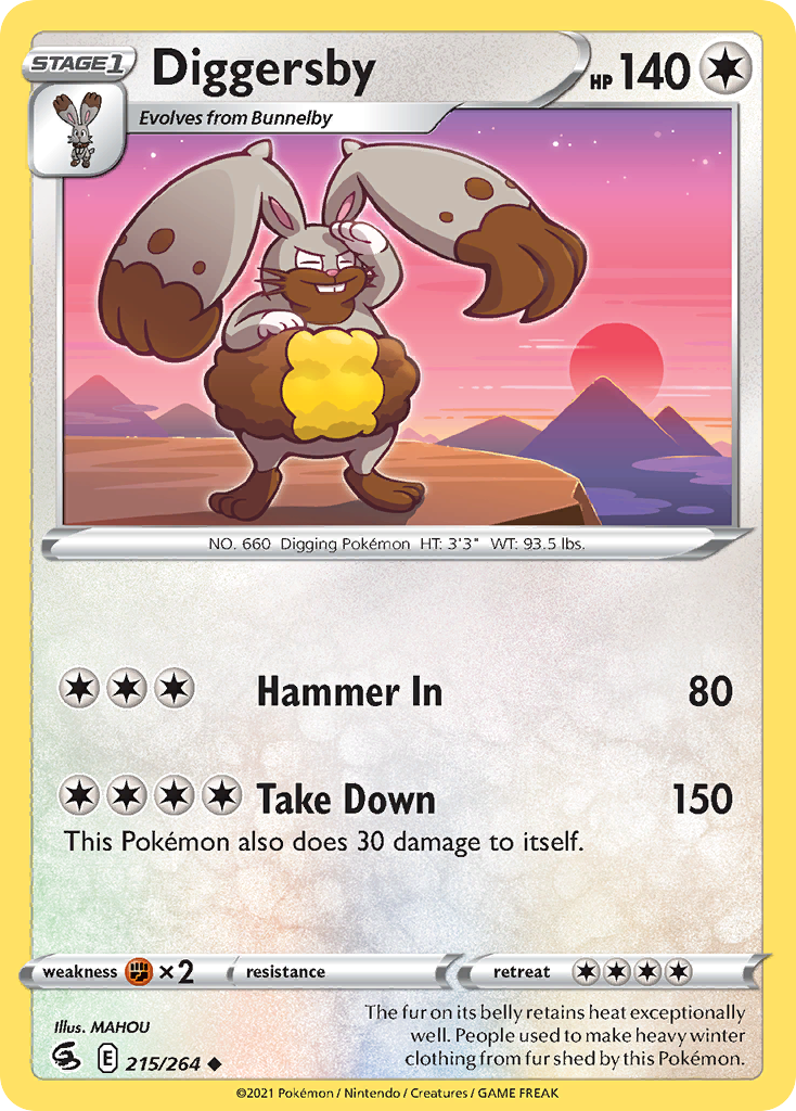 Diggersby 215 Uncommon card from Fusion Strike