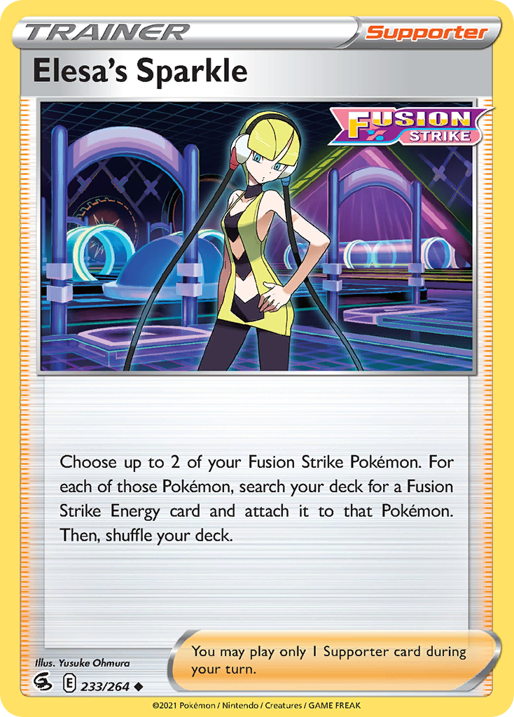 Elesa's Sparkle 233 Uncommon card from Fusion Strike