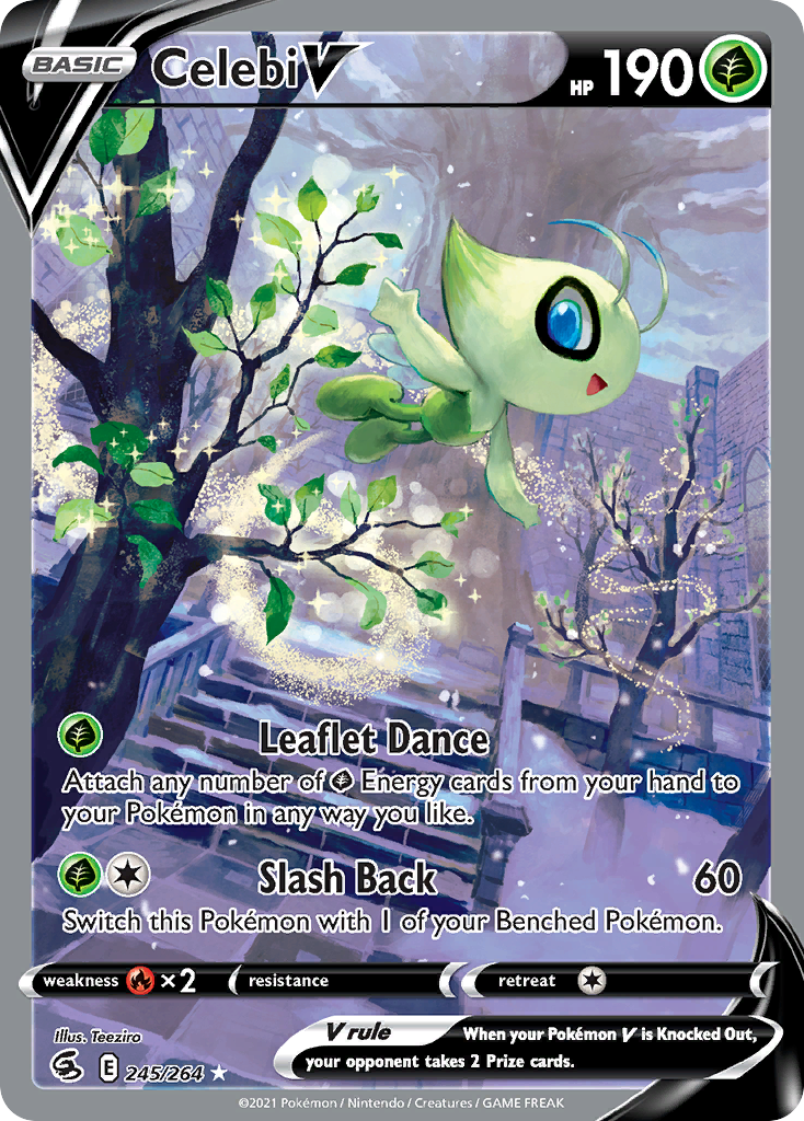Celebi V 245/264 Rare Ultra card from Fusion Strike