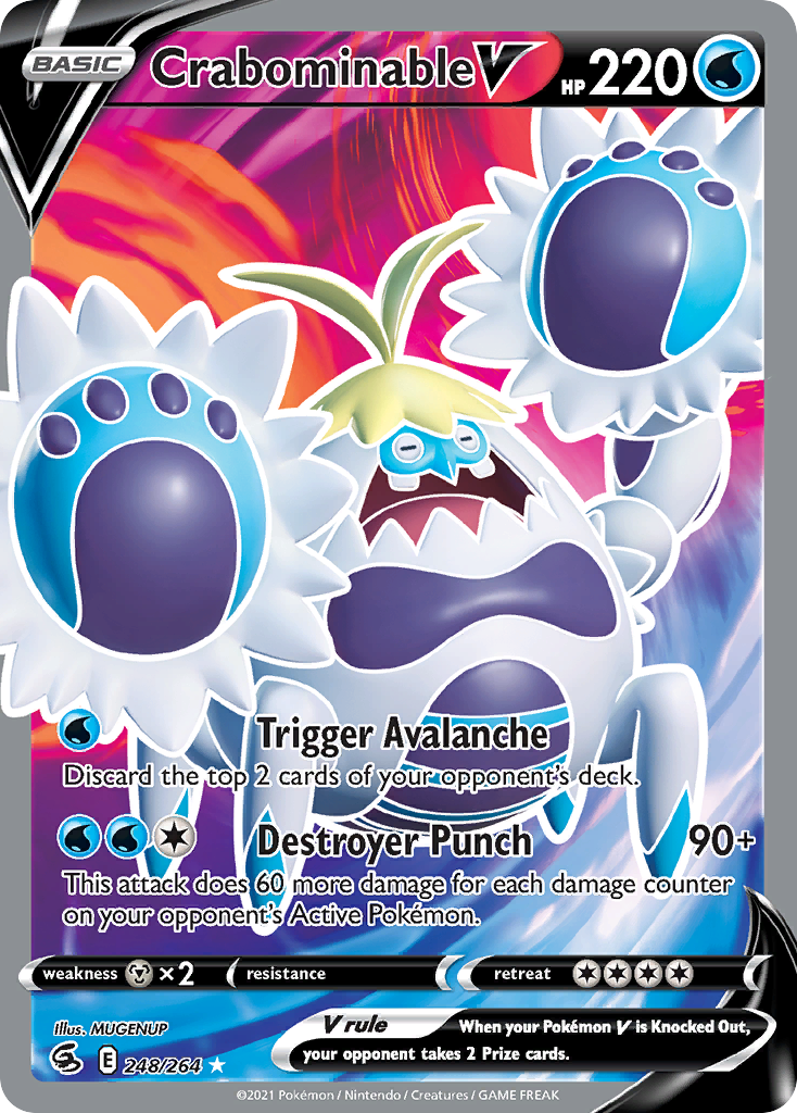 Crabominable V 248 Rare Ultra card from Fusion Strike