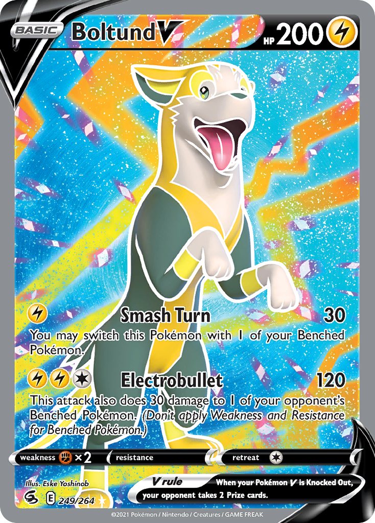 Boltund V 249/264 Rare Ultra card from Fusion Strike