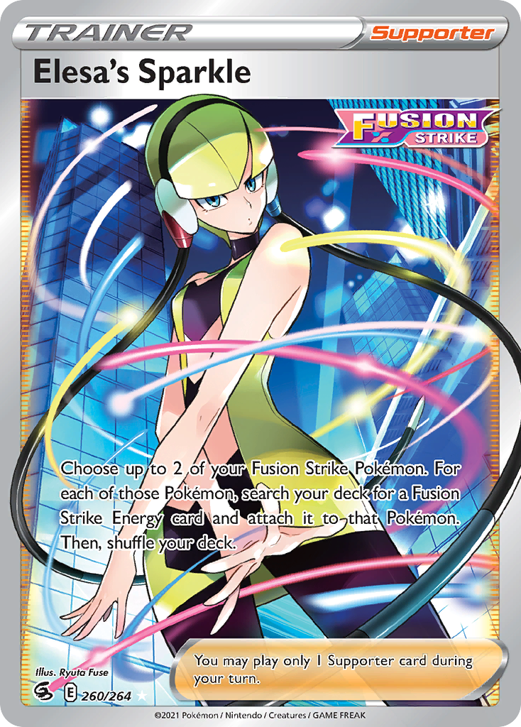 Elesa's Sparkle 260/264 Rare Ultra card from Fusion Strike