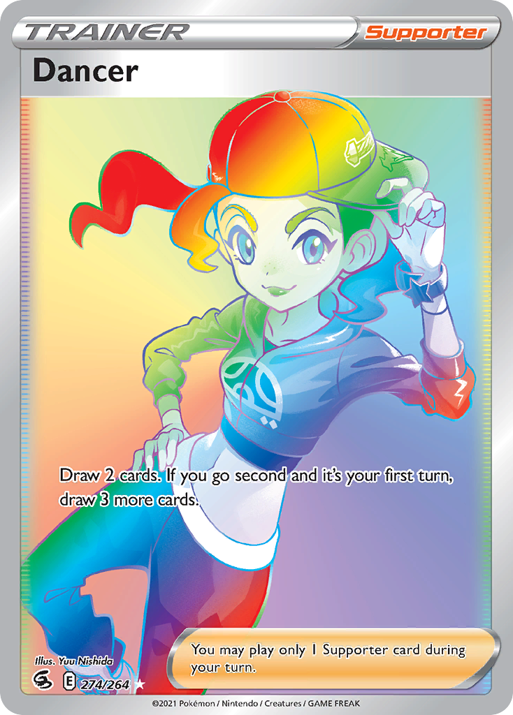 Dancer 274 Rare Rainbow card from Fusion Strike