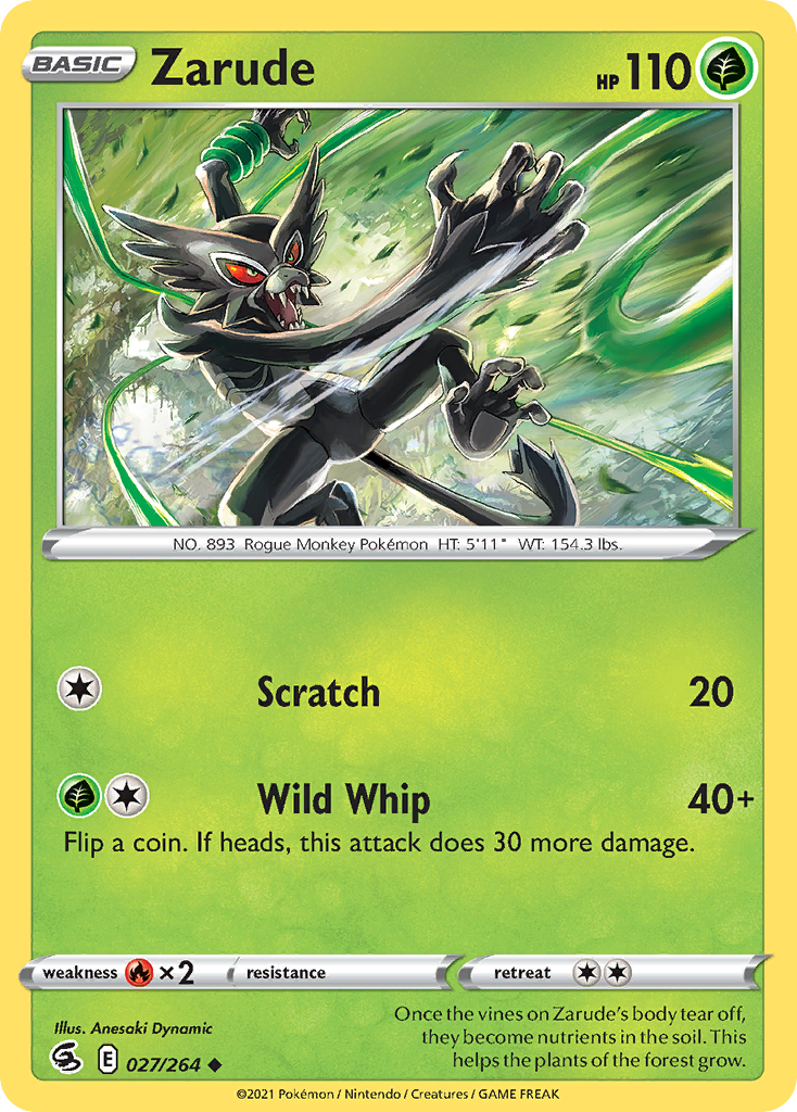 Zarude 27/264 Uncommon card from Fusion Strike