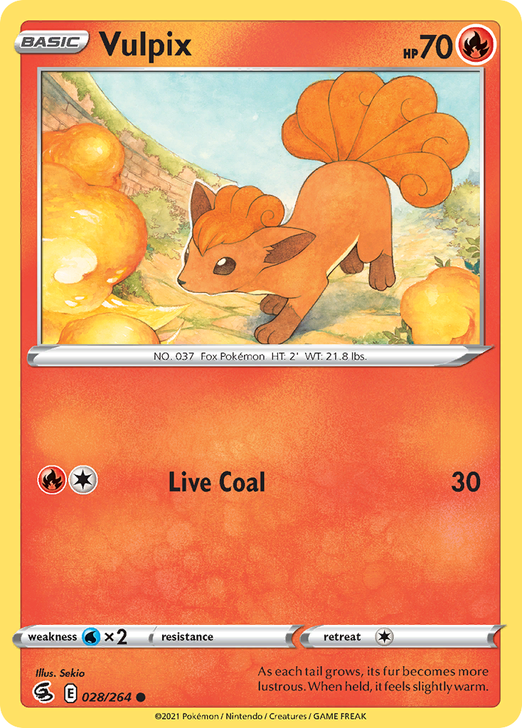 Vulpix 28/264 Common card from Fusion Strike