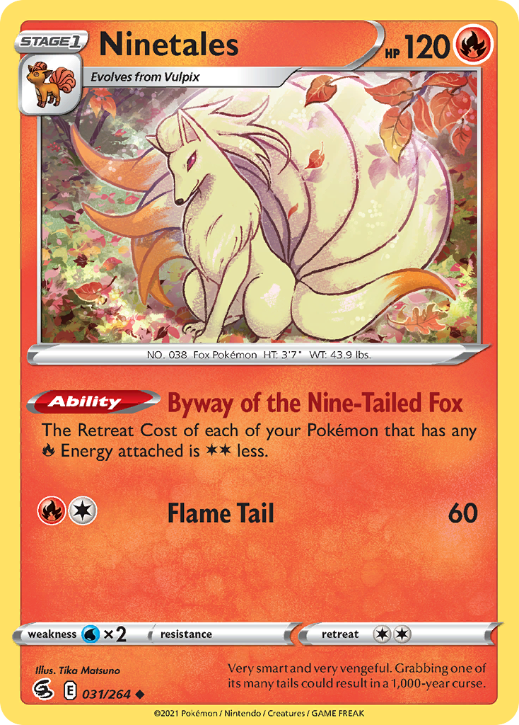 Ninetales 31 Uncommon card from Fusion Strike