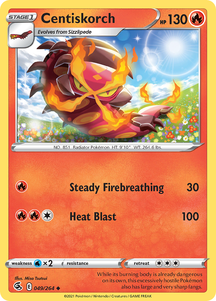 Centiskorch 49/264 Uncommon card from Fusion Strike