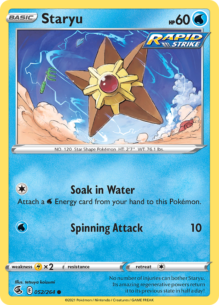 Staryu 52 Common card from Fusion Strike