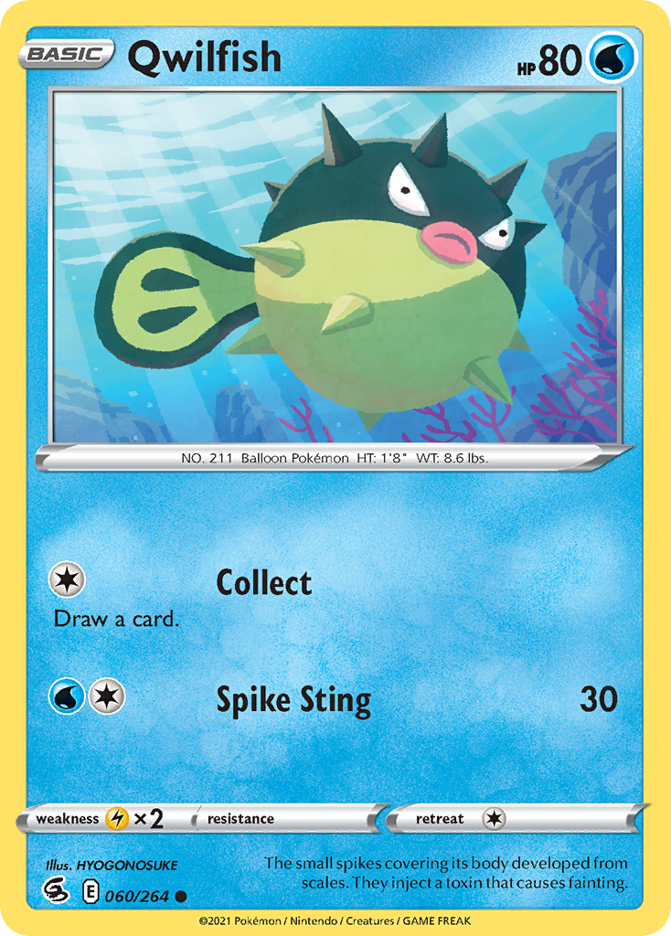 Qwilfish 60/264 Common card from Fusion Strike