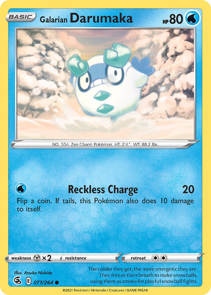 Galarian Darumaka 71 Common card from Fusion Strike