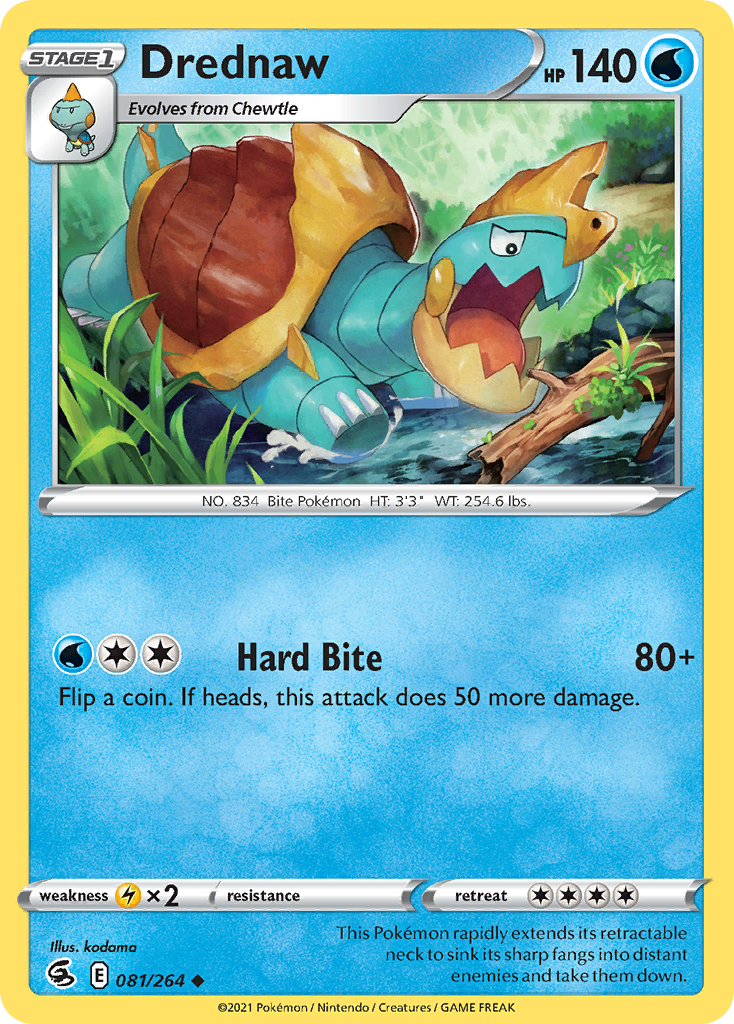 Drednaw 81/264 Uncommon card from Fusion Strike