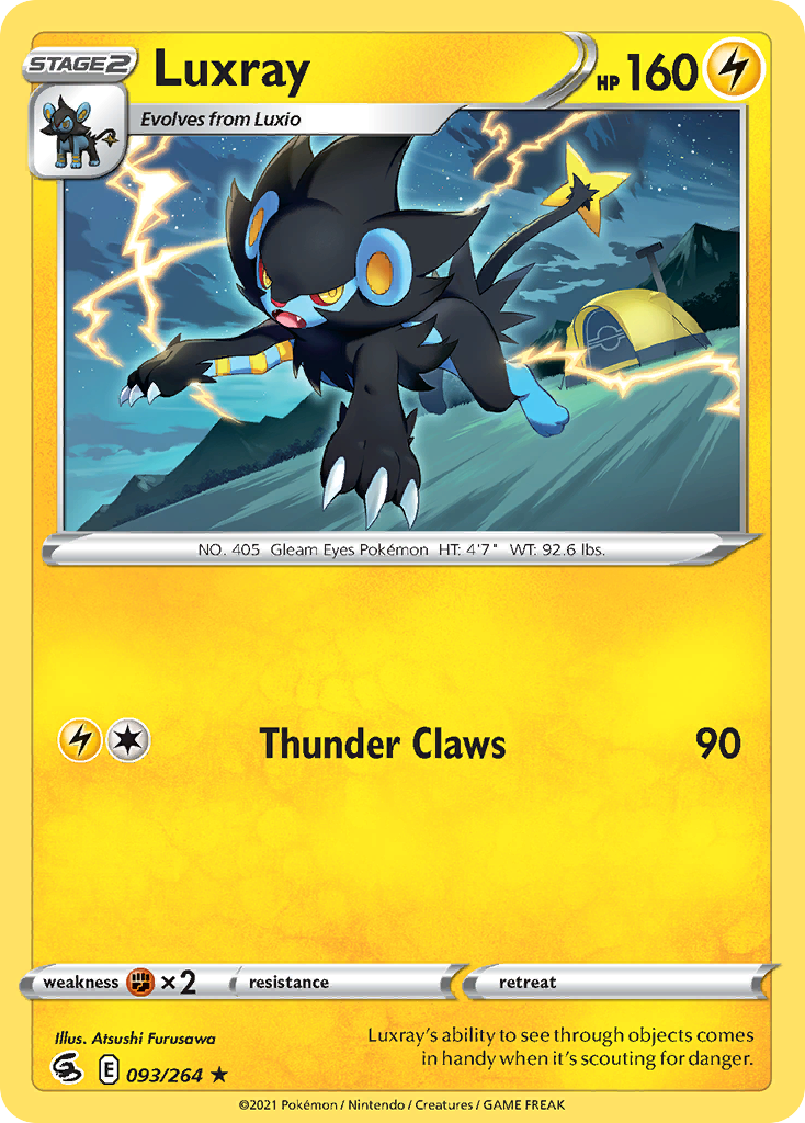 Luxray 93 Rare card from Fusion Strike