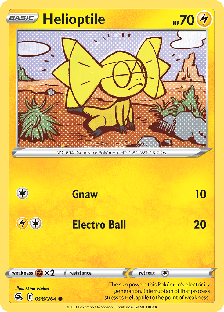 Helioptile 98/264 Common card from Fusion Strike