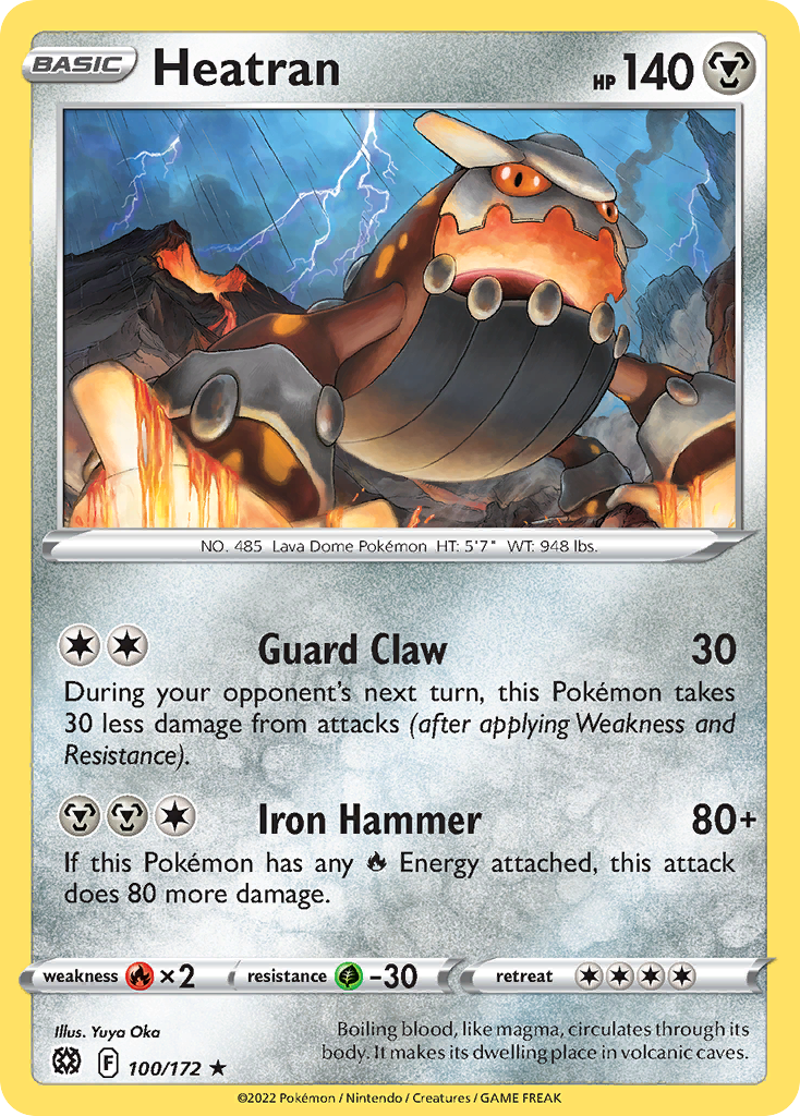 Heatran 100 Rare card from Brilliant Stars