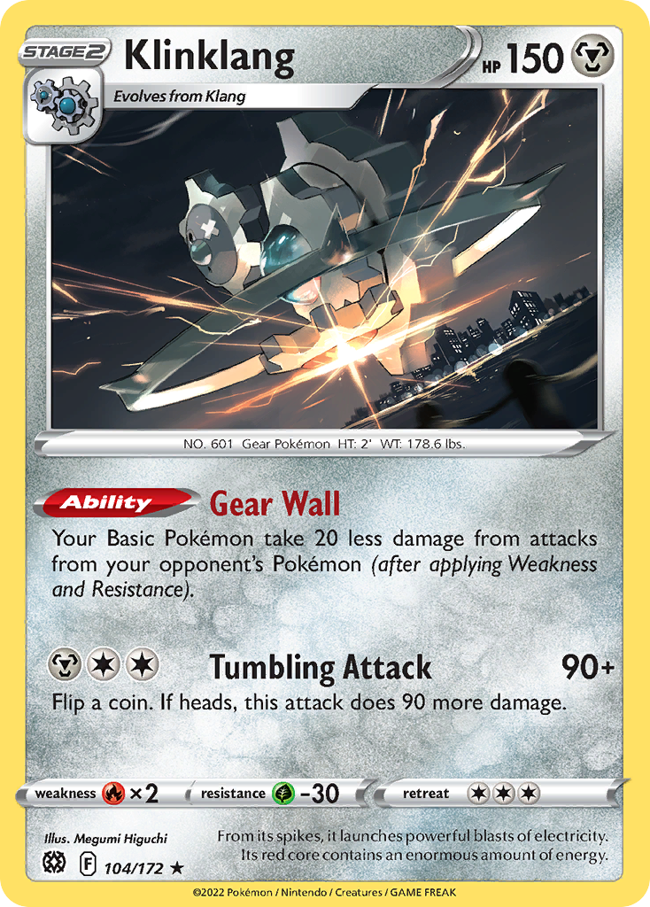Klinklang 104 Rare card from Brilliant Stars