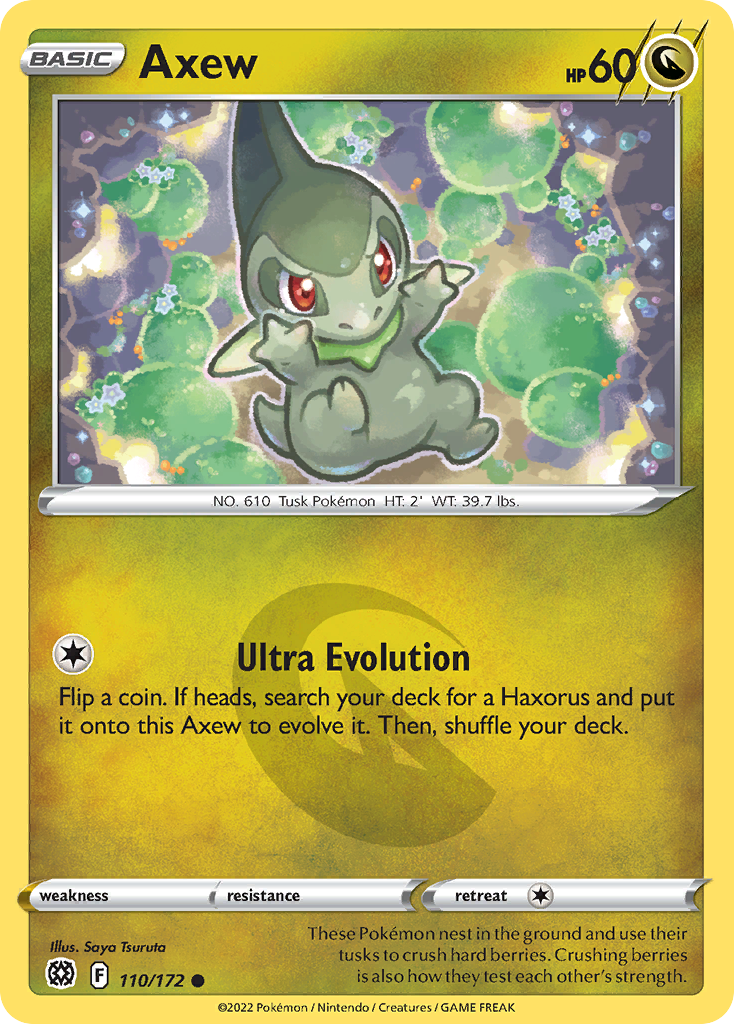 Axew 110 Common card from Brilliant Stars
