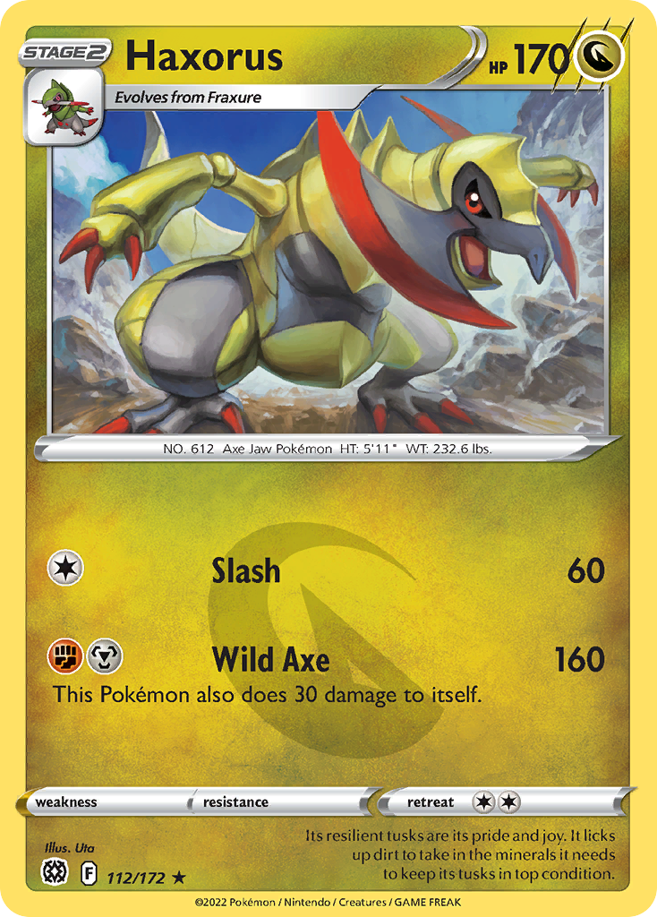 Haxorus 112 Rare card from Brilliant Stars