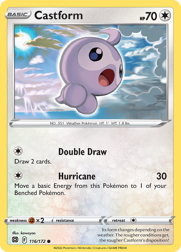 Castform 116 Common card from Brilliant Stars