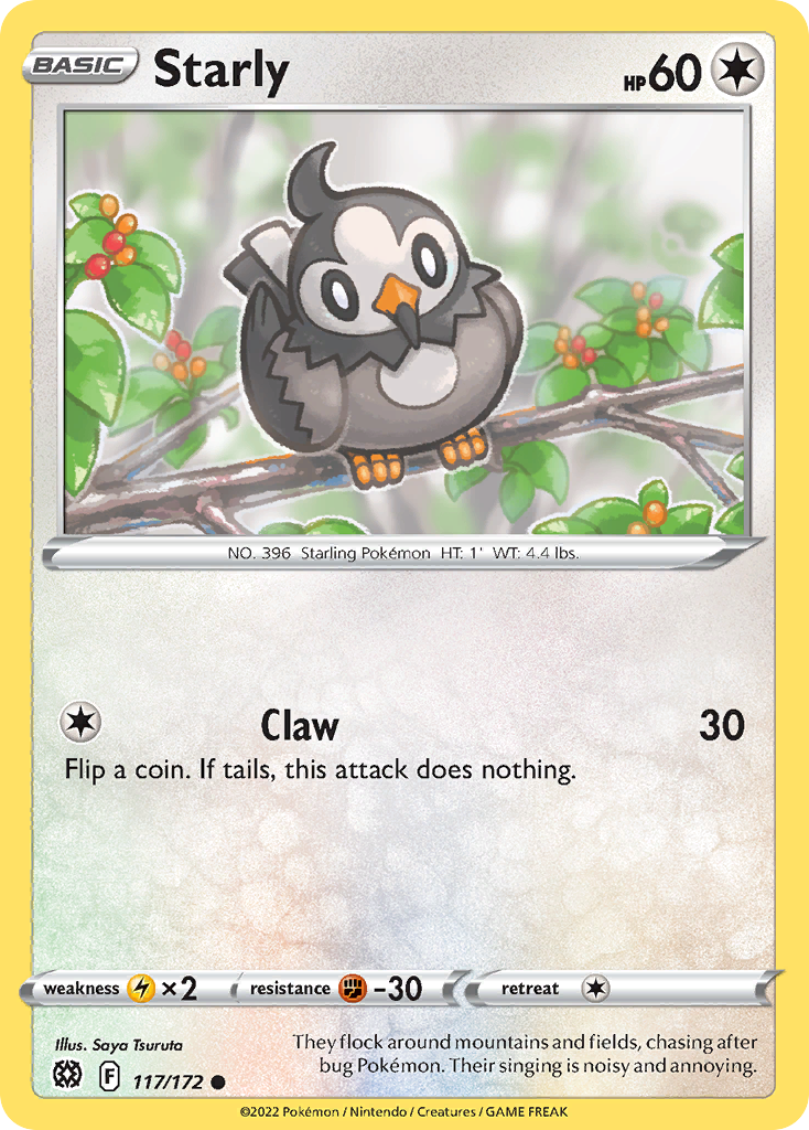 Starly 117/172 Common card from Brilliant Stars