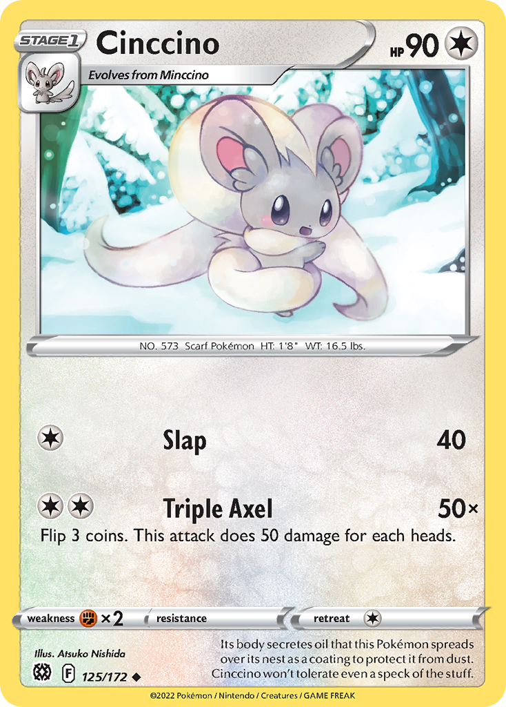 Cinccino 125 Uncommon card from Brilliant Stars