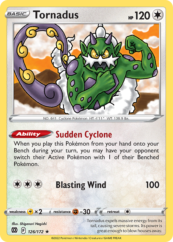 Tornadus 126 Rare card from Brilliant Stars