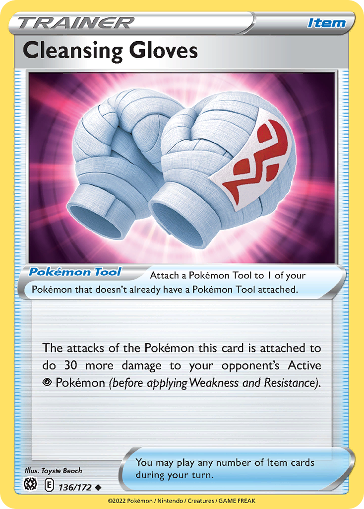 Cleansing Gloves 136 Uncommon card from Brilliant Stars