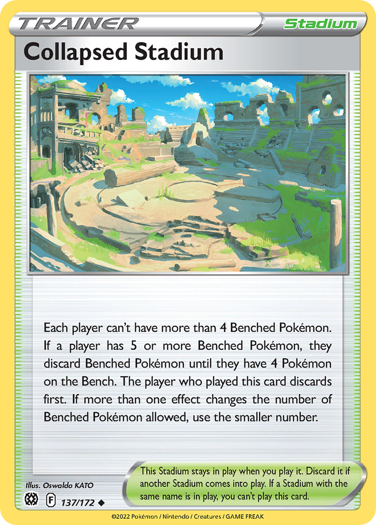 Collapsed Stadium 137/172 Uncommon card from Brilliant Stars