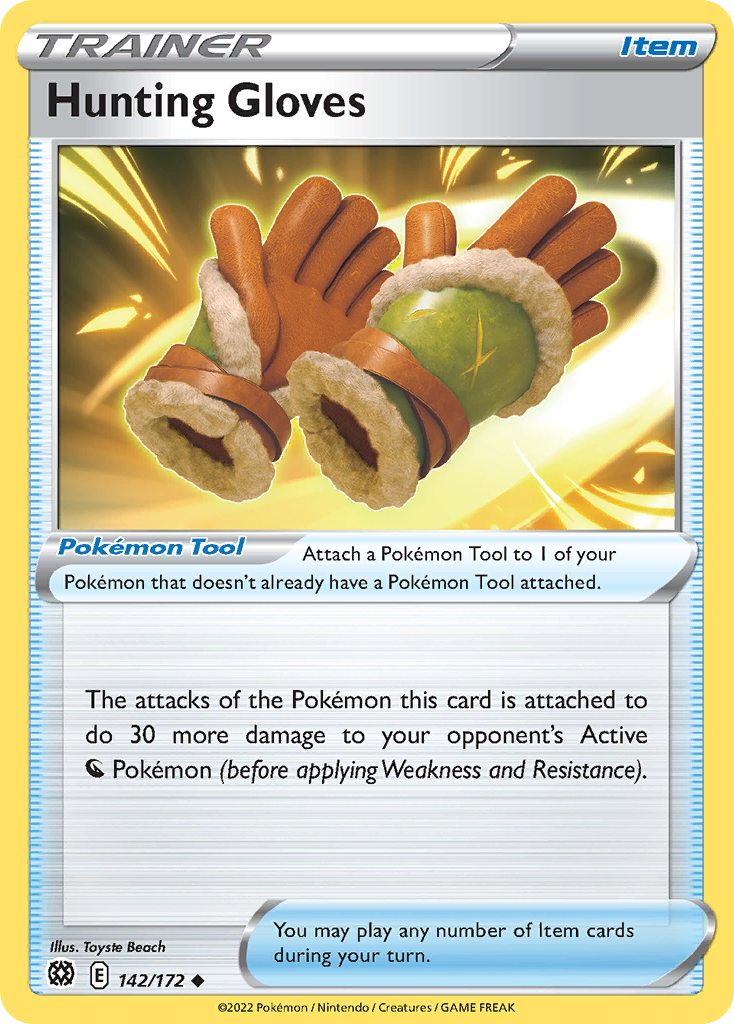 Hunting Gloves 142/172 Uncommon card from Brilliant Stars