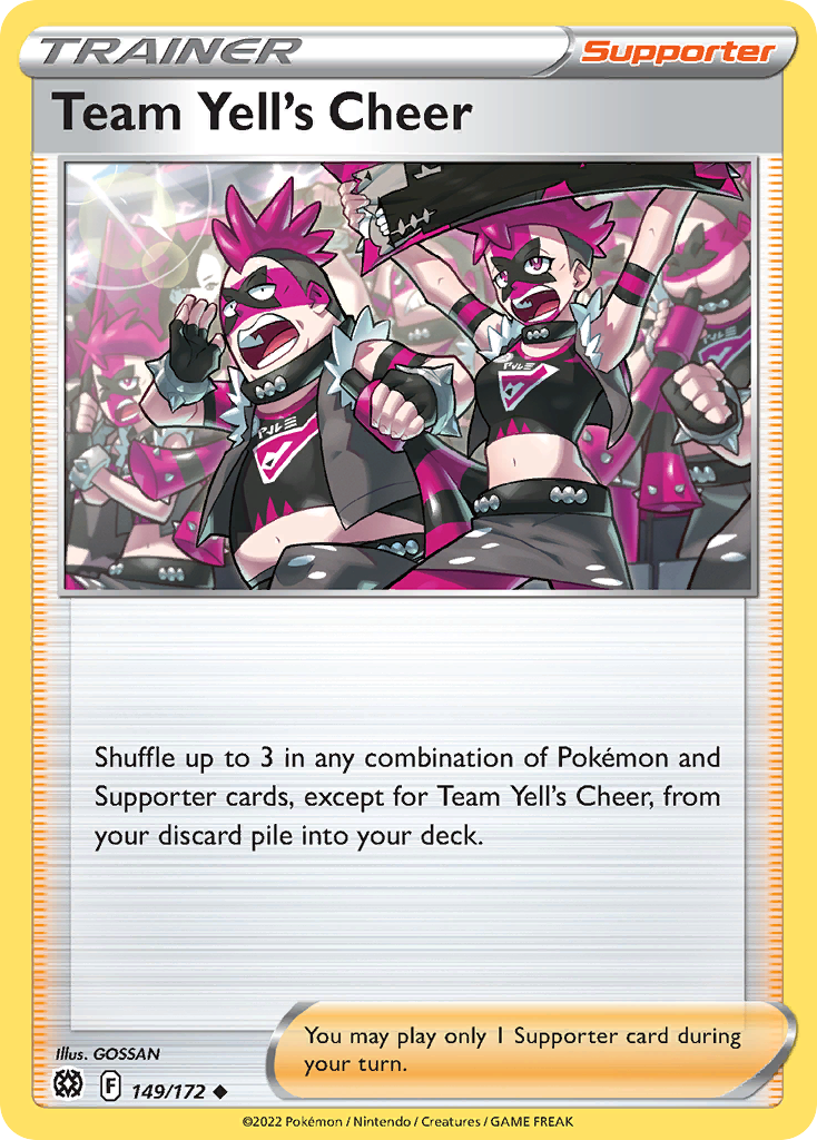 Team Yell's Cheer 149/172 Uncommon card from Brilliant Stars
