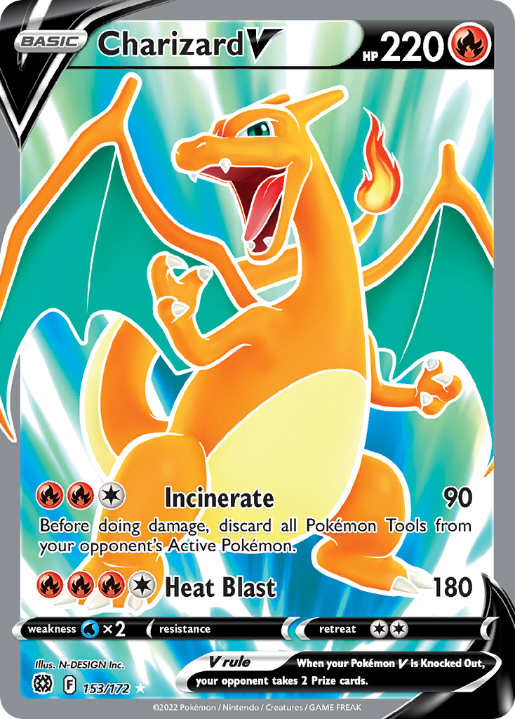 Charizard V 153 Rare Ultra card from Brilliant Stars