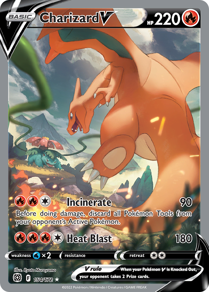 Charizard V 154 Rare Ultra card from Brilliant Stars