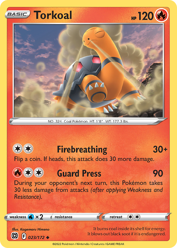 Torkoal 23/172 Uncommon card from Brilliant Stars