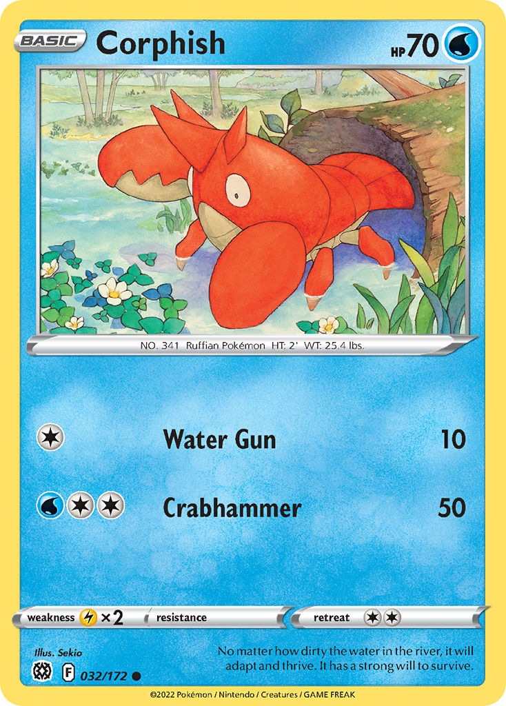 Corphish 32/172 Common card from Brilliant Stars