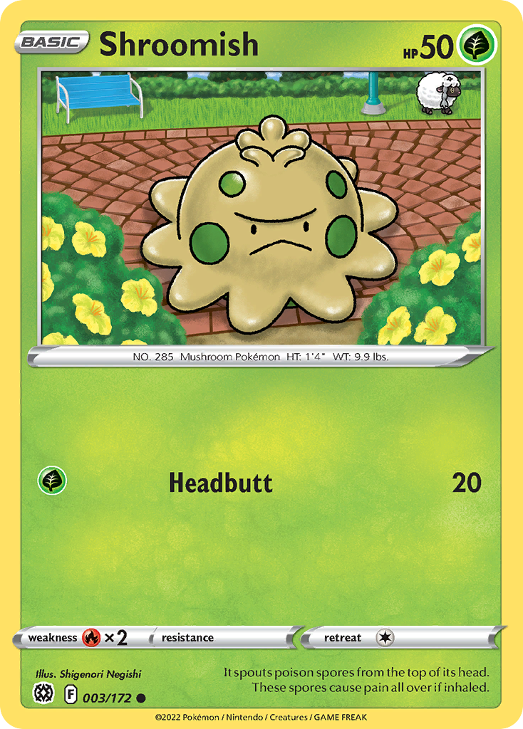 Shroomish 3/172 Common card from Brilliant Stars