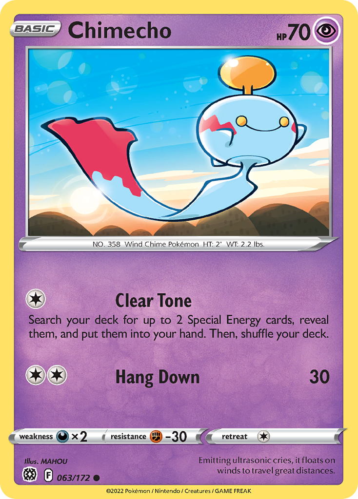 Chimecho 63 Common card from Brilliant Stars