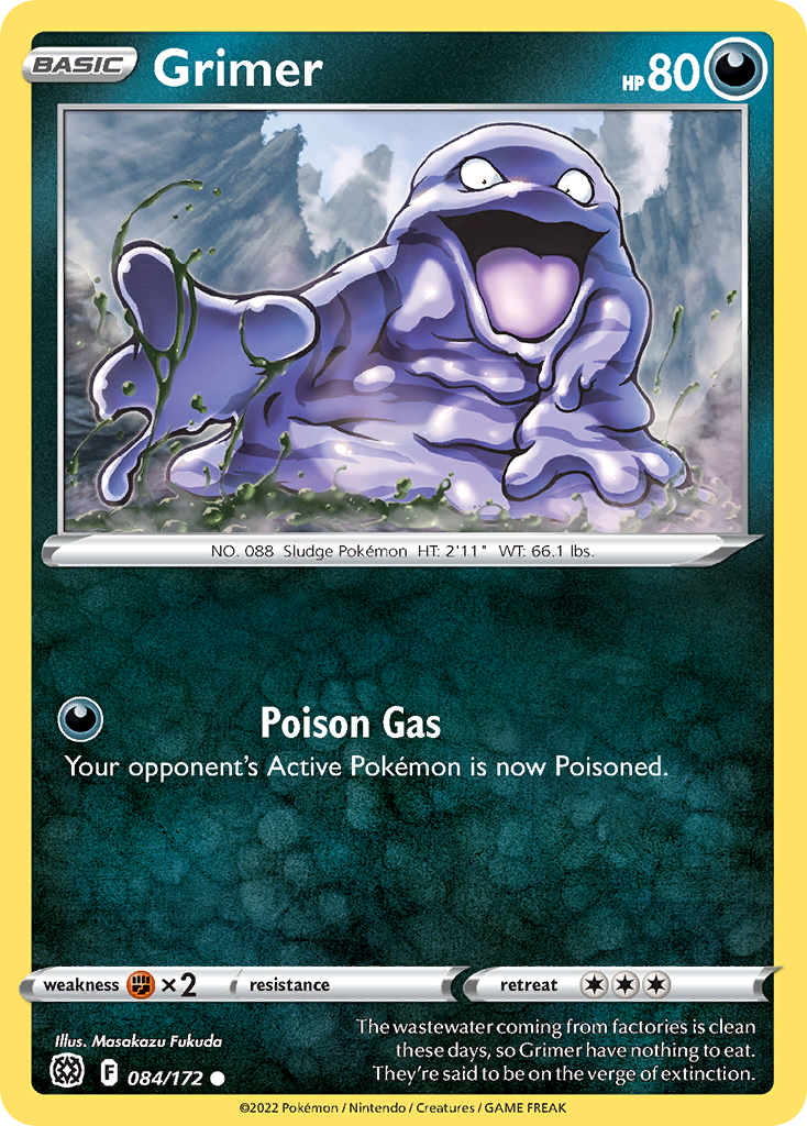 Grimer 84 Common card from Brilliant Stars