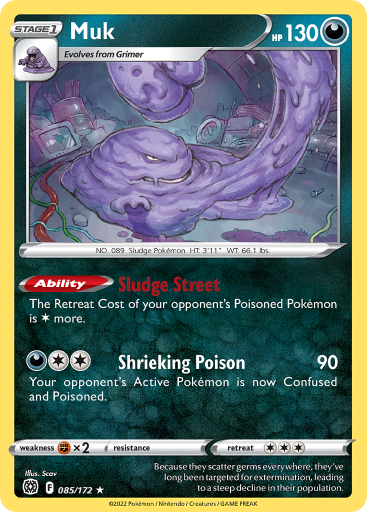 Muk 85 Rare card from Brilliant Stars