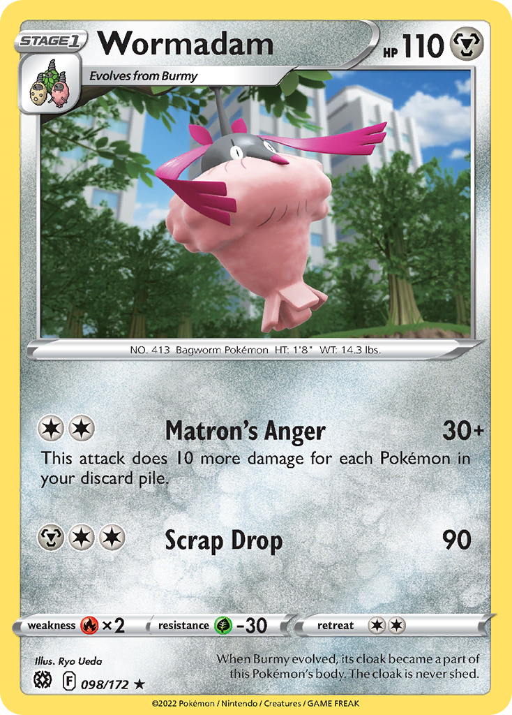 Wormadam 98/172 Rare card from Brilliant Stars