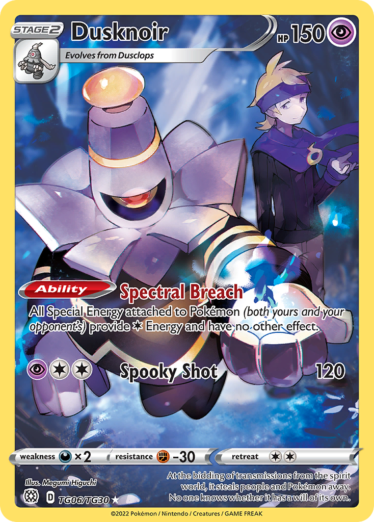 Dusknoir TG06 Trainer Gallery Rare Holo card from Brilliant Stars Trainer Gallery