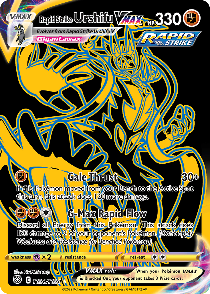 Rapid Strike Urshifu VMAX TG30 Rare Secret card from Brilliant Stars Trainer Gallery