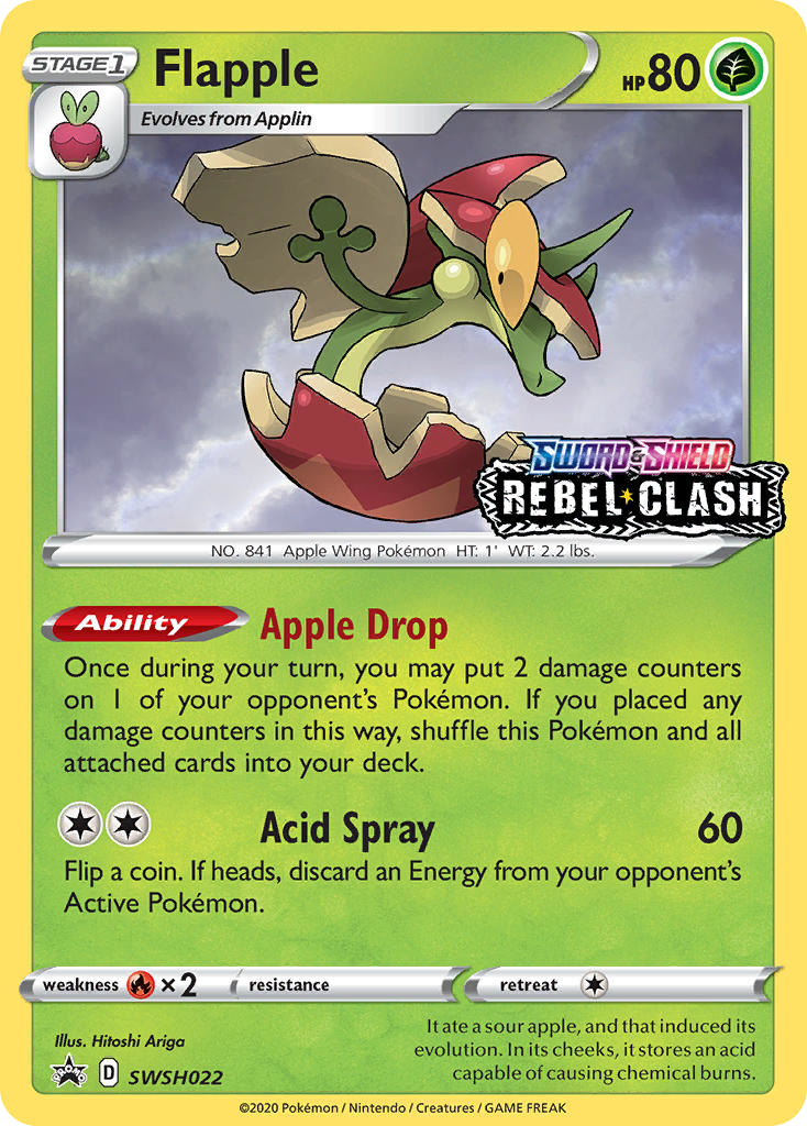 Flapple SWSH022/307 Promo card from SWSH Black Star Promos