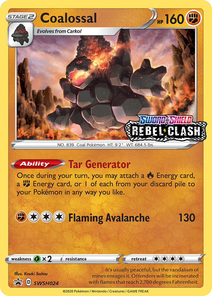 Coalossal SWSH024 Promo card from SWSH Black Star Promos