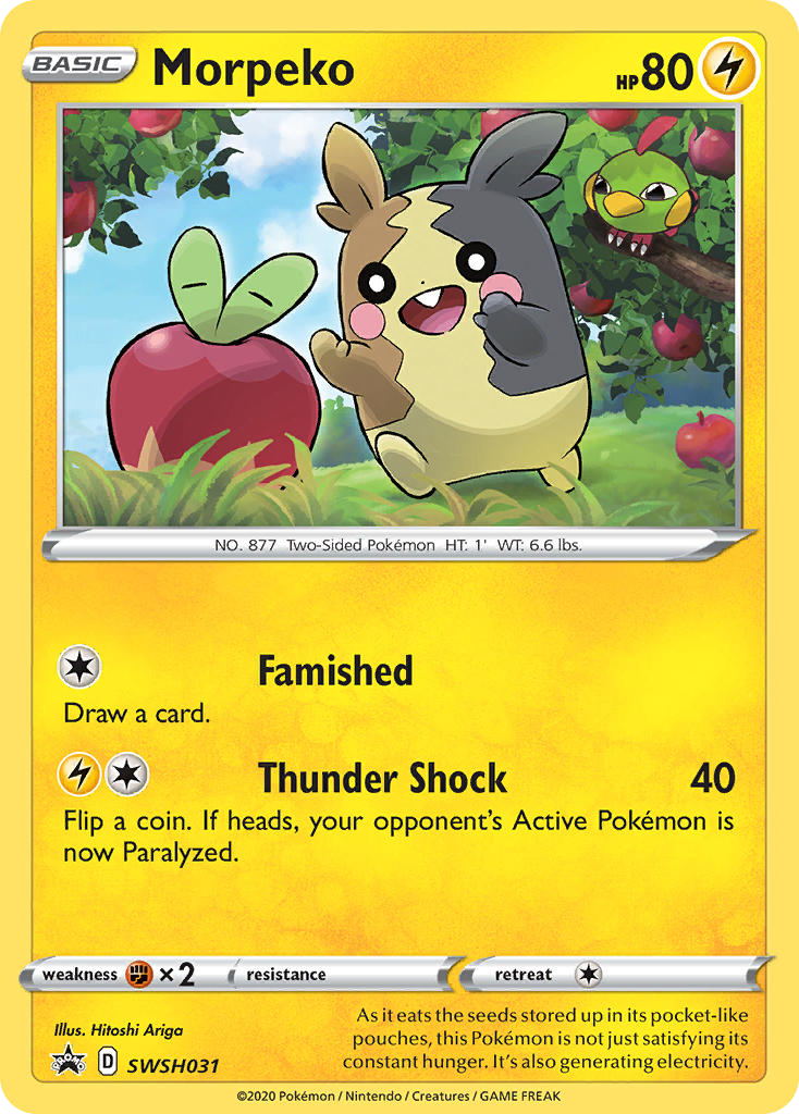 Morpeko SWSH031 Promo card from SWSH Black Star Promos