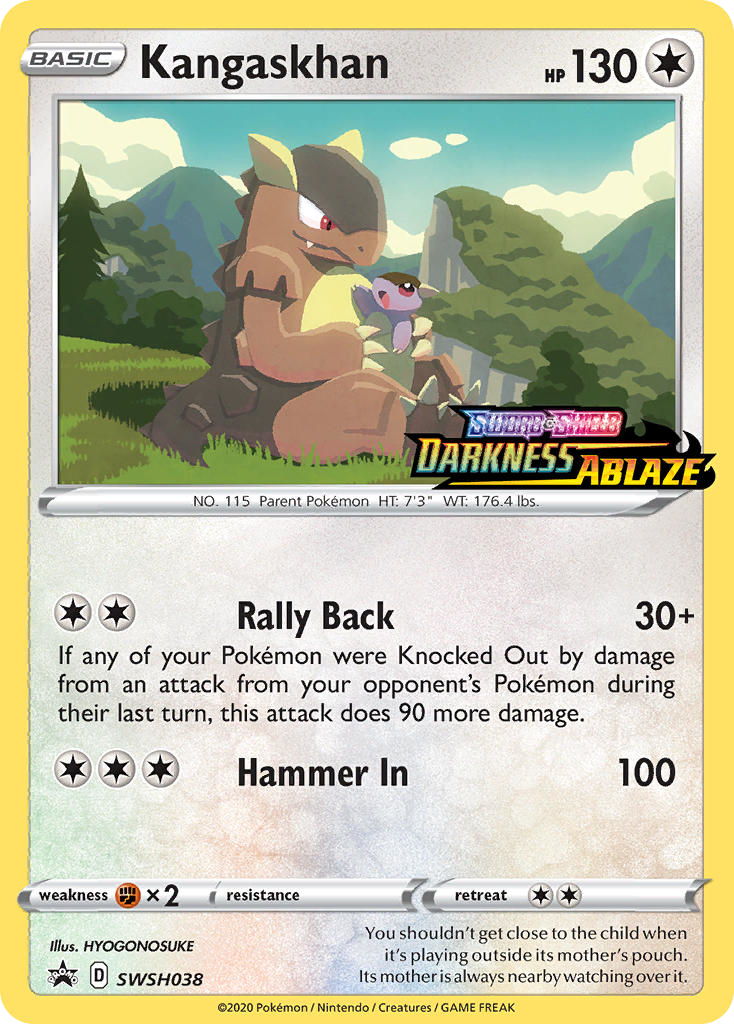 Kangaskhan SWSH038 Promo card from SWSH Black Star Promos