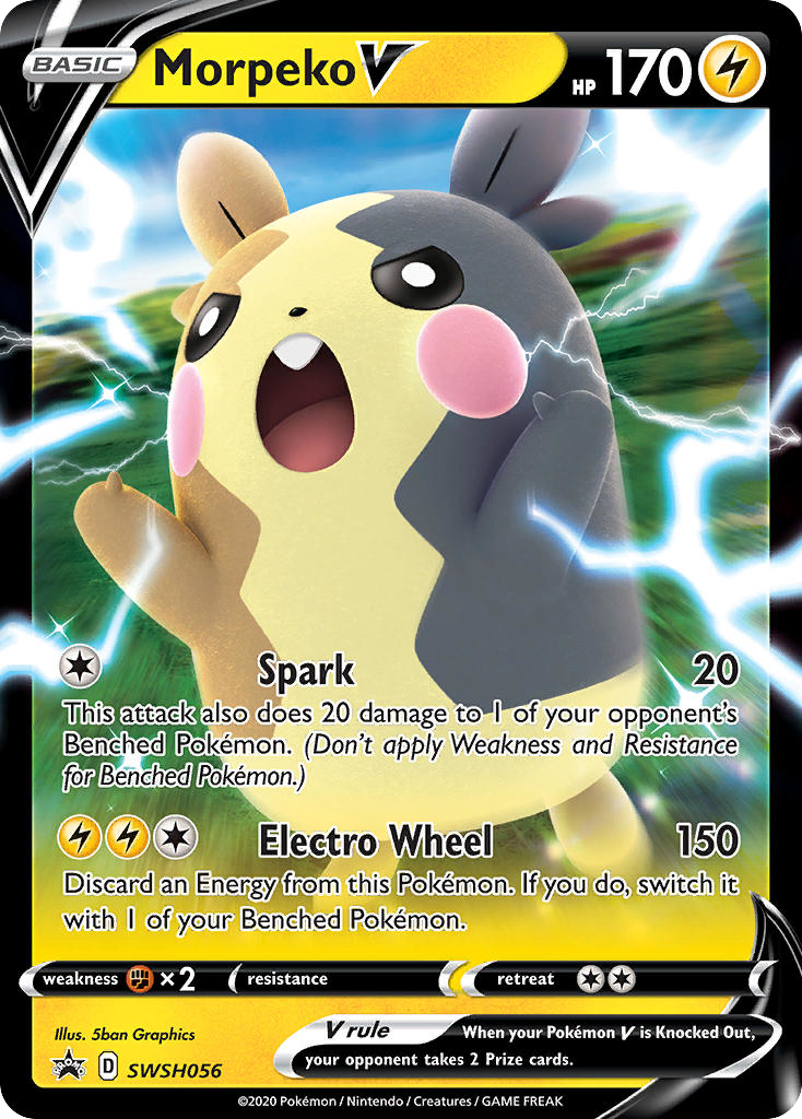 Morpeko V SWSH056 Promo card from SWSH Black Star Promos