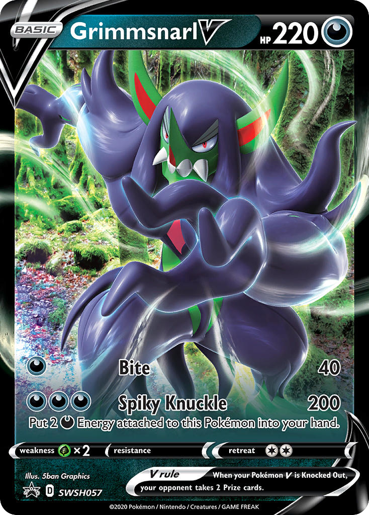 Grimmsnarl V SWSH057 Promo card from SWSH Black Star Promos