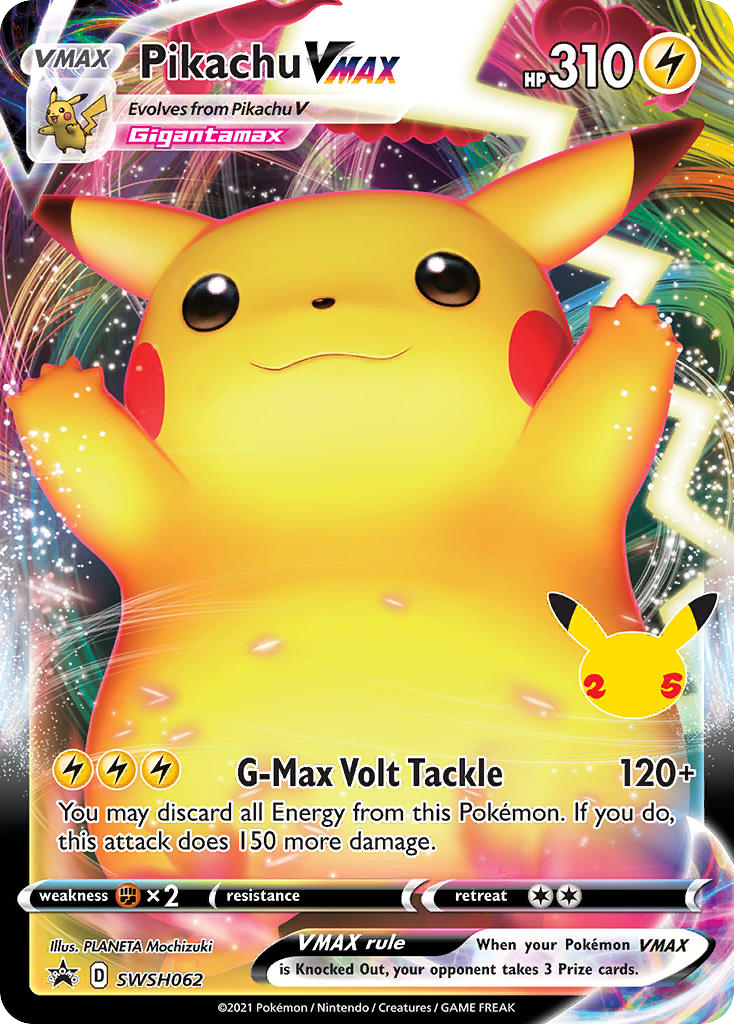 Pikachu VMAX SWSH062 Promo card from SWSH Black Star Promos