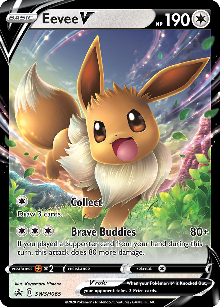Eevee V SWSH065 Promo card from SWSH Black Star Promos